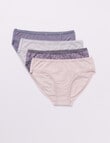Lyric Bikini Briefs, 4-Pack, Purple & Pink product photo