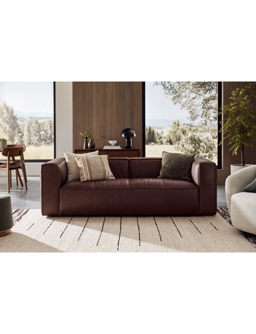 LUCA Furniture York Leather 3 Seater Sofa product photo View 07 L