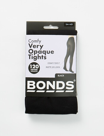Bonds Comfy Tops Opaque Tights, 120D, Black product photo