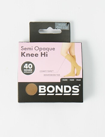 Bonds Comfy Tops Knee-Hi Sock, 40D, Nude product photo