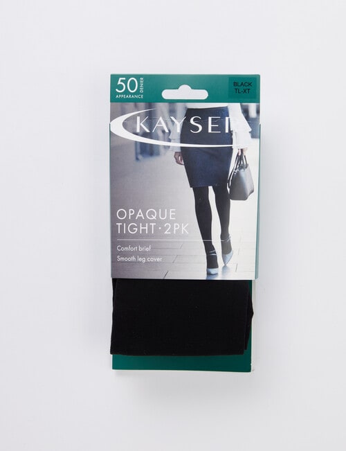 Kayser Opaque Tight, 50 Denier, 2-Pack, Black product photo