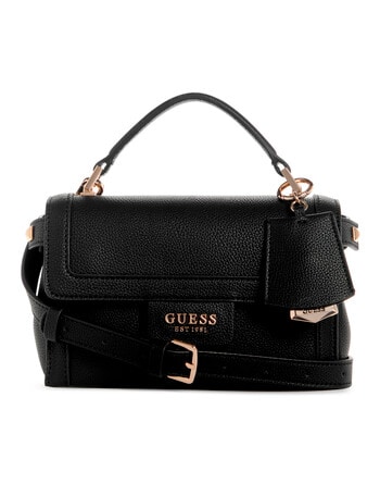 Guess Angy Top Handle Flap Bag, Black product photo