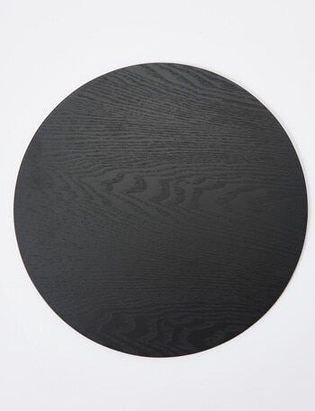 Amy Piper Grove Round Wooden Placemat, 32cm Black product photo