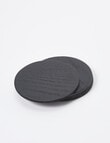 Amy Piper Grove Wooden Coaster, Set of 4, Black product photo View 02 S