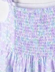 Mac & Ellie Broderie Floral Tiered Dress, White & Lavender product photo View 02 S