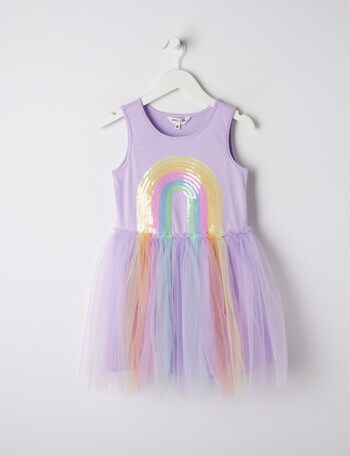 Mac & Ellie Rainbow Tulle Dress, Lavender product photo