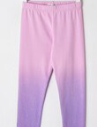 Mac & Ellie Ombre Full Length Legging, Candy Pink & Lavender product photo View 02 S