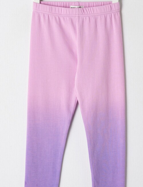 Mac & Ellie Ombre Full Length Legging, Candy Pink & Lavender product photo View 02 L