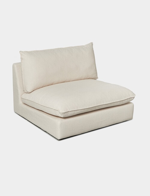 Marcello&Co Aspen Fabric Modular Armless Chair, Natural product photo