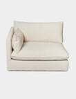 Marcello&Co Aspen Fabric Modular Left Armchair, Natural product photo View 02 S