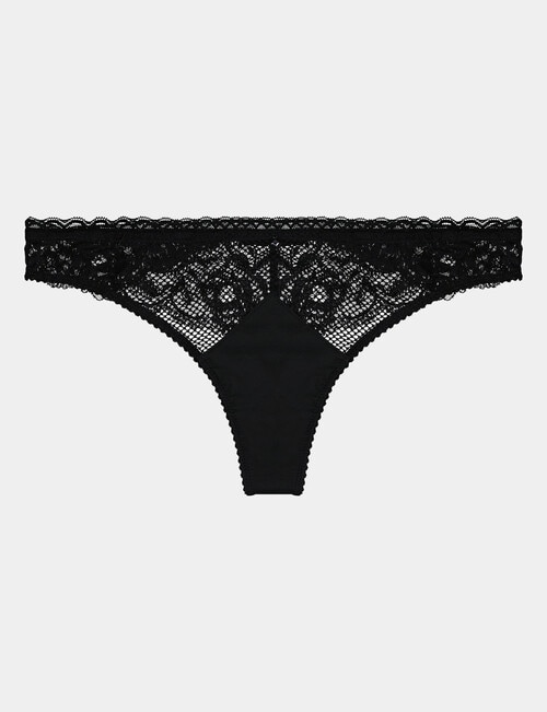 Me By Bendon Delightfully So Thong, Black, S-XL product photo View 04 L