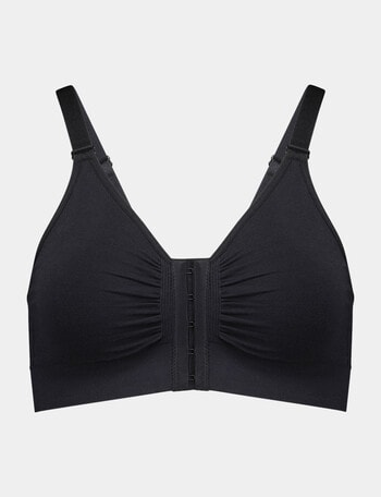Bendon Restore Front Open Wirefree Bra, Black, S-2XL product photo