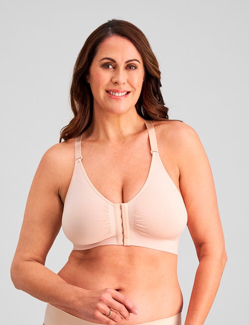 Bendon Restore Front Open Wirefree Bra, Latte, S-2XL product photo