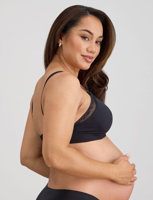Bendon Nurture Maternity Bra, Black, S-2XL product photo View 03 L