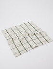 Amy Piper Plaid Set of 4 Napkin, 45cm Natural & Green product photo View 02 S
