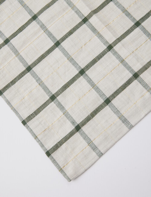 Amy Piper Plaid Set of 4 Napkin, 45cm Natural & Green product photo View 03 L