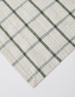 Amy Piper Plaid Table Runner, 220cm, Natural & Green product photo View 02 S