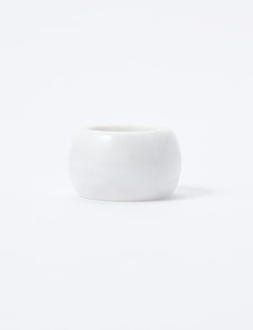 Amy Piper Angelo Marble Napkin Ring, White product photo View 02 L