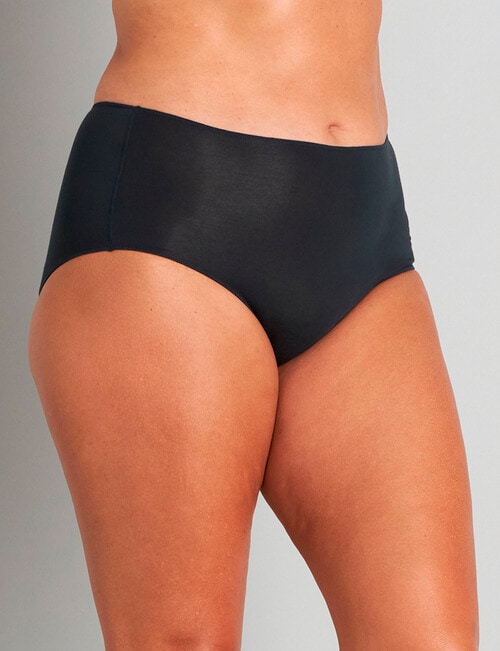 Bendon Au Naturel Rise Brief, Black, S-2XL product photo View 03 L