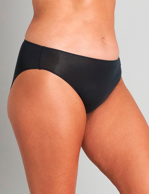 Bendon Au Naturel High Cut Brief, Black, S-2XL product photo View 03 L