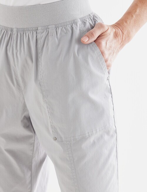 Ella J Shorter Length Stretch Cotton Weekend Pant, Pebble product photo View 04 L