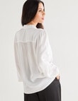 Whistle Long Sleeve Fashion Blouse, Ivory product photo View 02 S