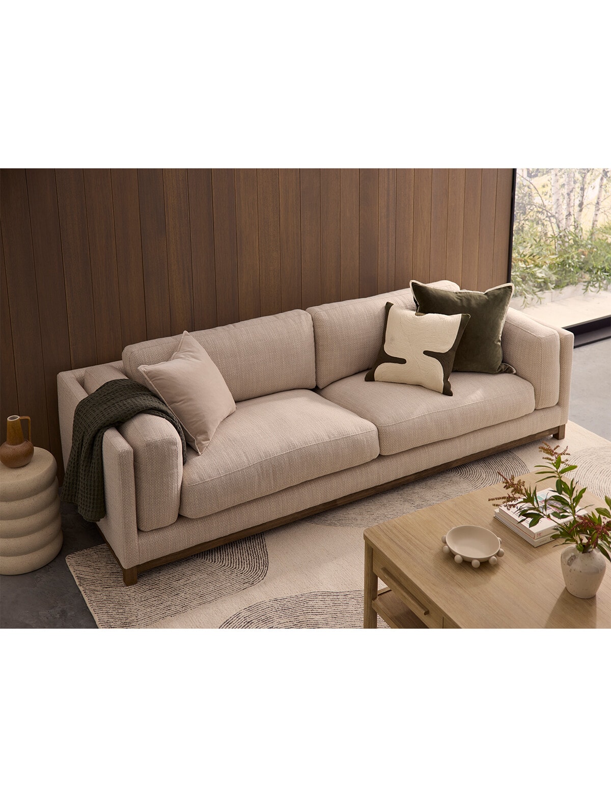 LUCA Furniture Venice Fabric 3.5 Seater Sofa - Sofas