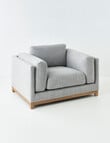 LUCA Furniture Venice Fabric Chair, Grey product photo