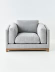 LUCA Furniture Venice Fabric Chair, Grey product photo View 02 S