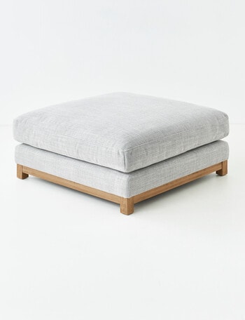 LUCA Furniture Venice Fabric Ottoman, Grey product photo