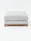 LUCA Furniture Venice Fabric Ottoman, Grey product photo View 02 S