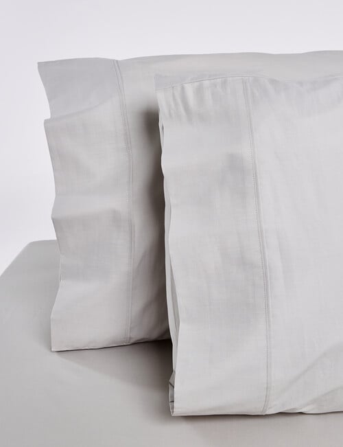 Haven 225TC Cotton Rich Standard Pillowcase Pair, Silver Bed Sheets