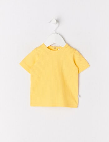 Teeny Weeny Rib Short-Sleeve Tee, Sunny Yellow product photo