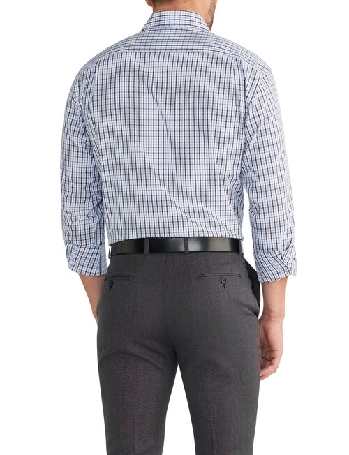 Van Heusen Mid Check Long Sleeve Classic Shirt, Brown product photo View 03 L