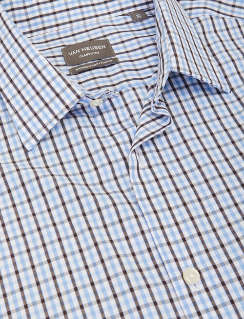 Van Heusen Mid Check Long Sleeve Classic Shirt, Brown product photo View 04 L