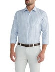 Van Heusen Large Check Long Sleeve Classic Shirt, Blue product photo View 02 S