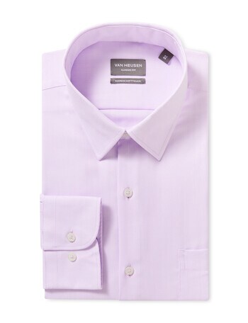 Van Heusen Dobby Long Sleeve Classic Shirt, Purple product photo