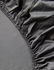Kate Reed Lowell 500TC Sateen Fitted Sheet 50cm Drop, Charcoal product photo