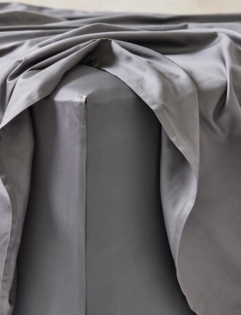 Kate Reed Lowell 500TC Sateen Fitted Sheet, Charcoal product photo