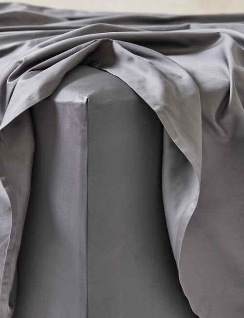 Kate Reed Lowell 500TC Sateen Fitted Sheet, Charcoal product photo
