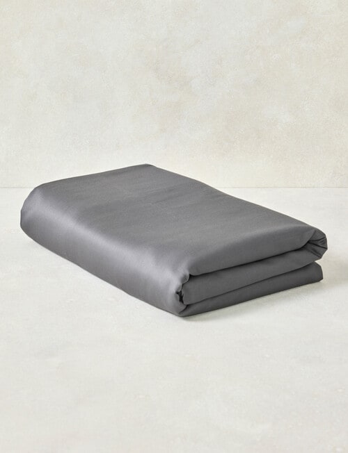 Kate Reed Lowell 500TC Sateen Fitted Sheet, Charcoal product photo View 03 L