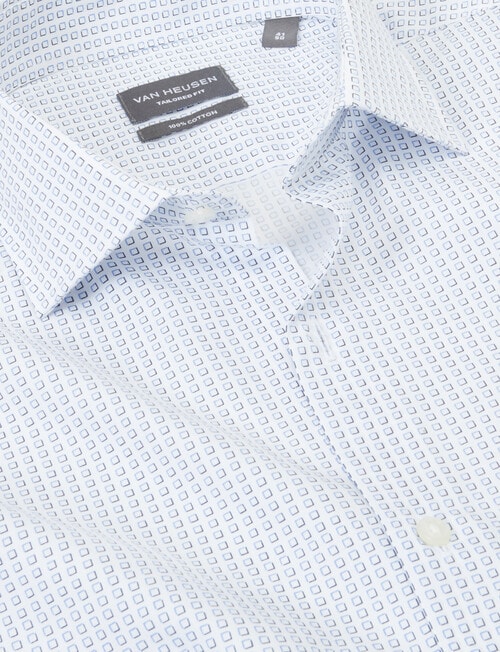 Van Heusen Square Print Long Sleeve Tailored Shirt, Blue product photo View 04 L