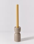 M & Co Rip Candle Stick Holder, Medium, Greige product photo View 02 S