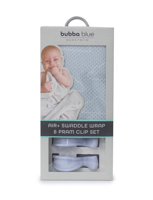 Bubba Blue Air+ Bamboo Wrap & Pram Clip Set, Blue Cloud product photo View 04 L