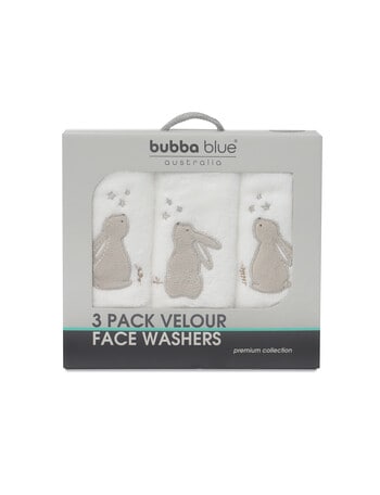 Bubba Blue Face Washers, 3-Pack, Bunny Dream product photo