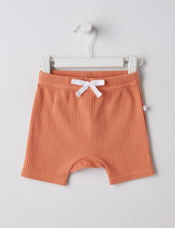 Teeny Weeny Rib Shorts, Papaya product photo