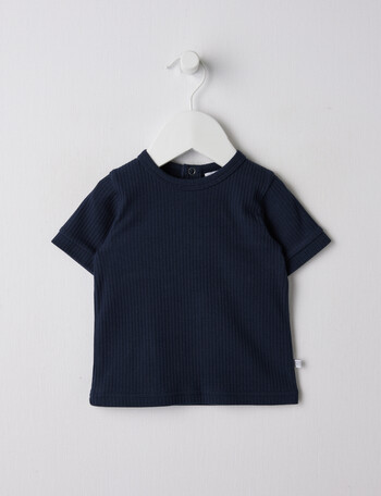 Teeny Weeny Rib Short-Sleeve Tee, Navy product photo