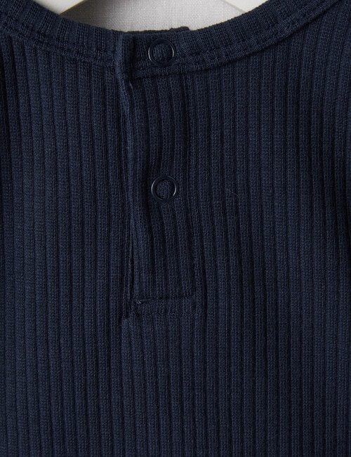 Teeny Weeny Rib Short-Sleeve Tee, Navy product photo View 02 L