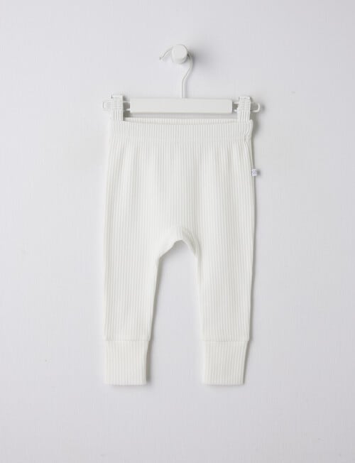 Teeny Weeny Rib Pants, White product photo