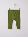 Teeny Weeny Rib Pants, Swamp Green product photo View 02 S